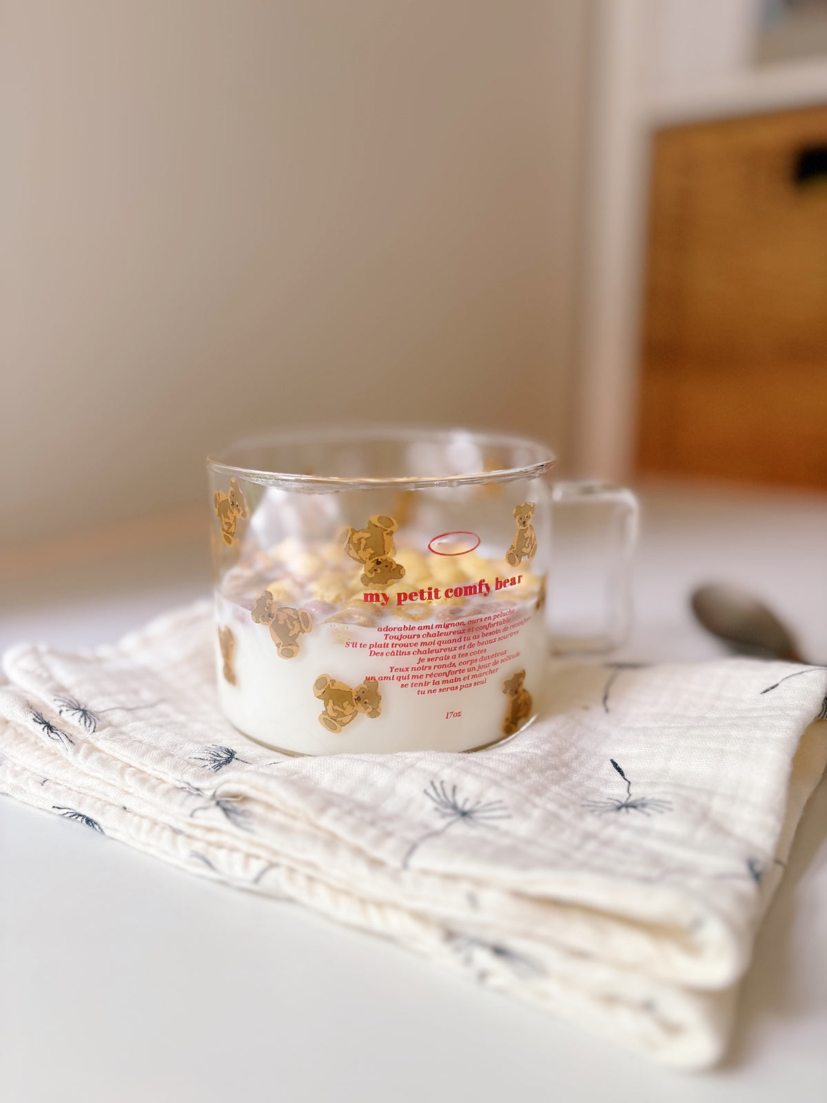 Bear Cereal Glass Mug