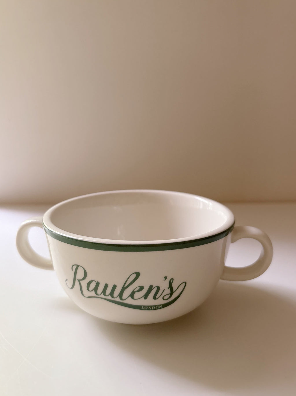 Raulens Green - Double Handled Soup Bowl