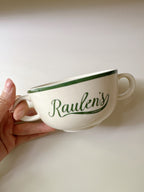 Raulens Green - Double Handled Soup Bowl