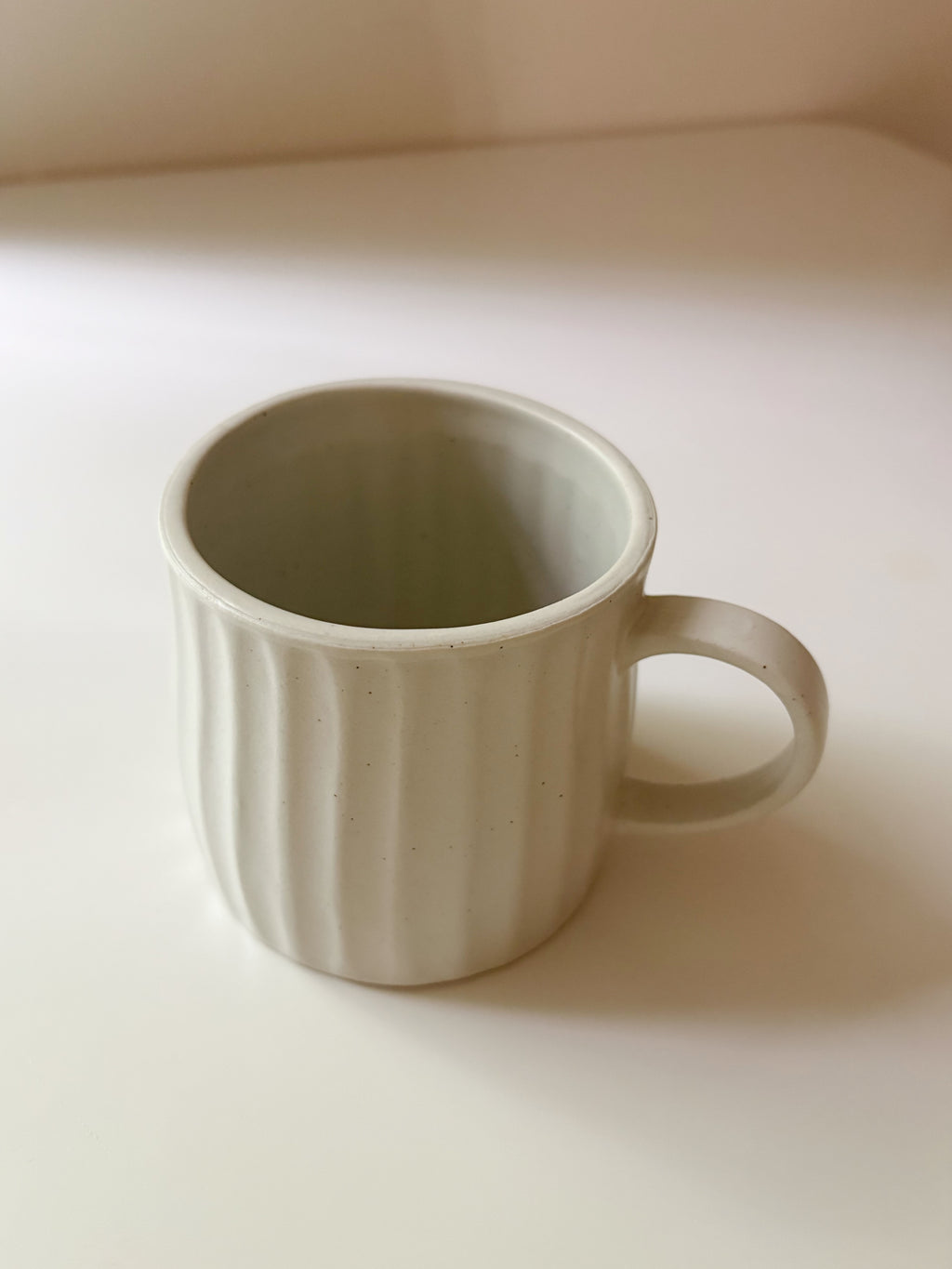 Oatmeal Ribbed Mug