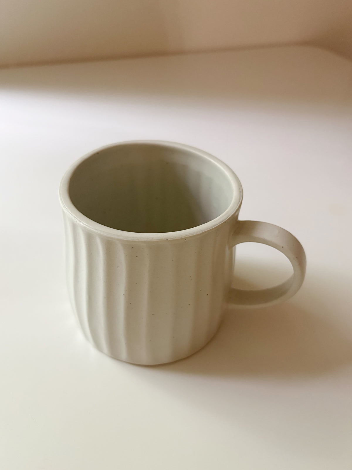 Oatmeal Ribbed Mug