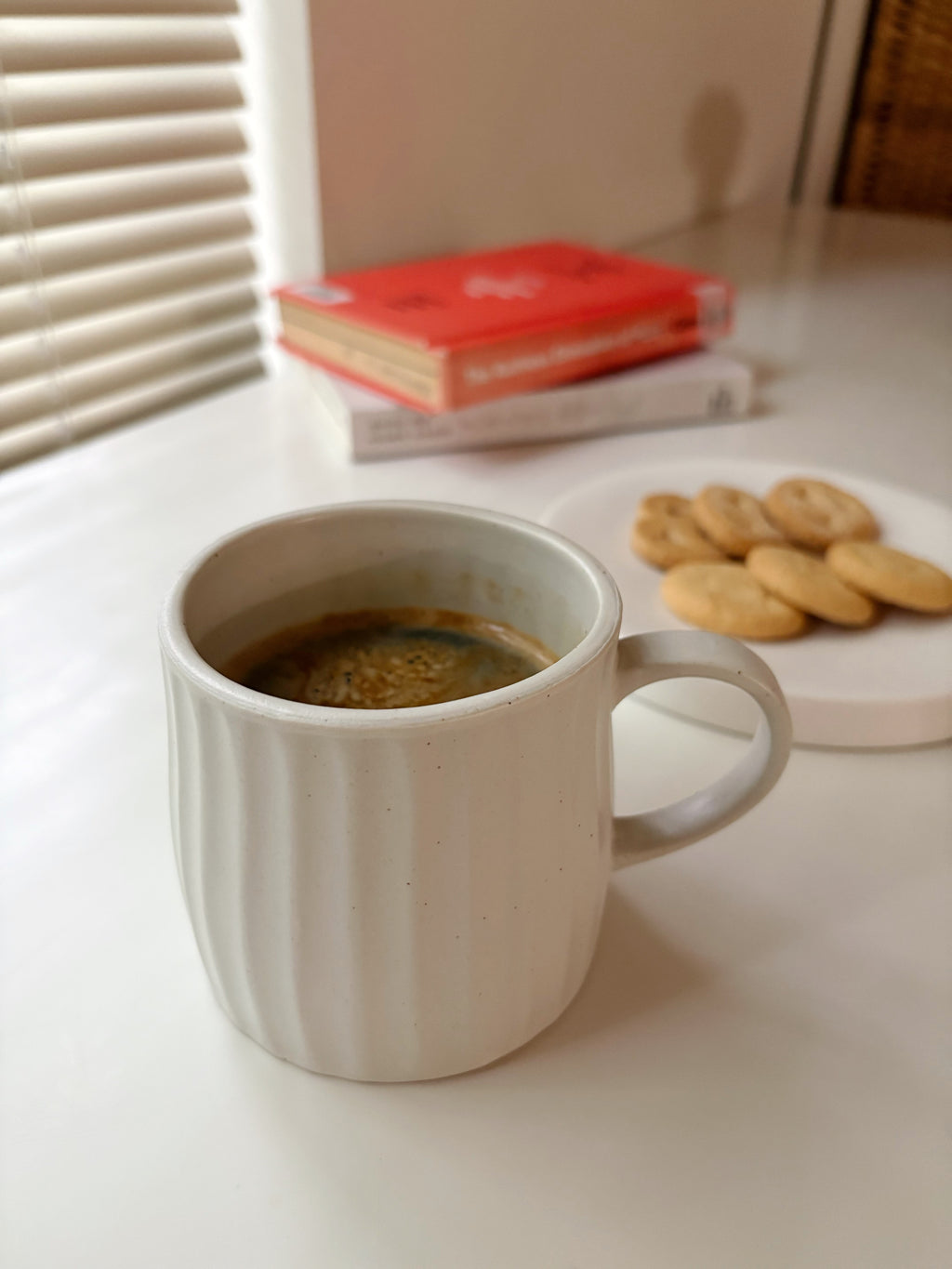 Oatmeal Ribbed Mug