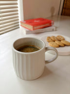 Oatmeal Ribbed Mug