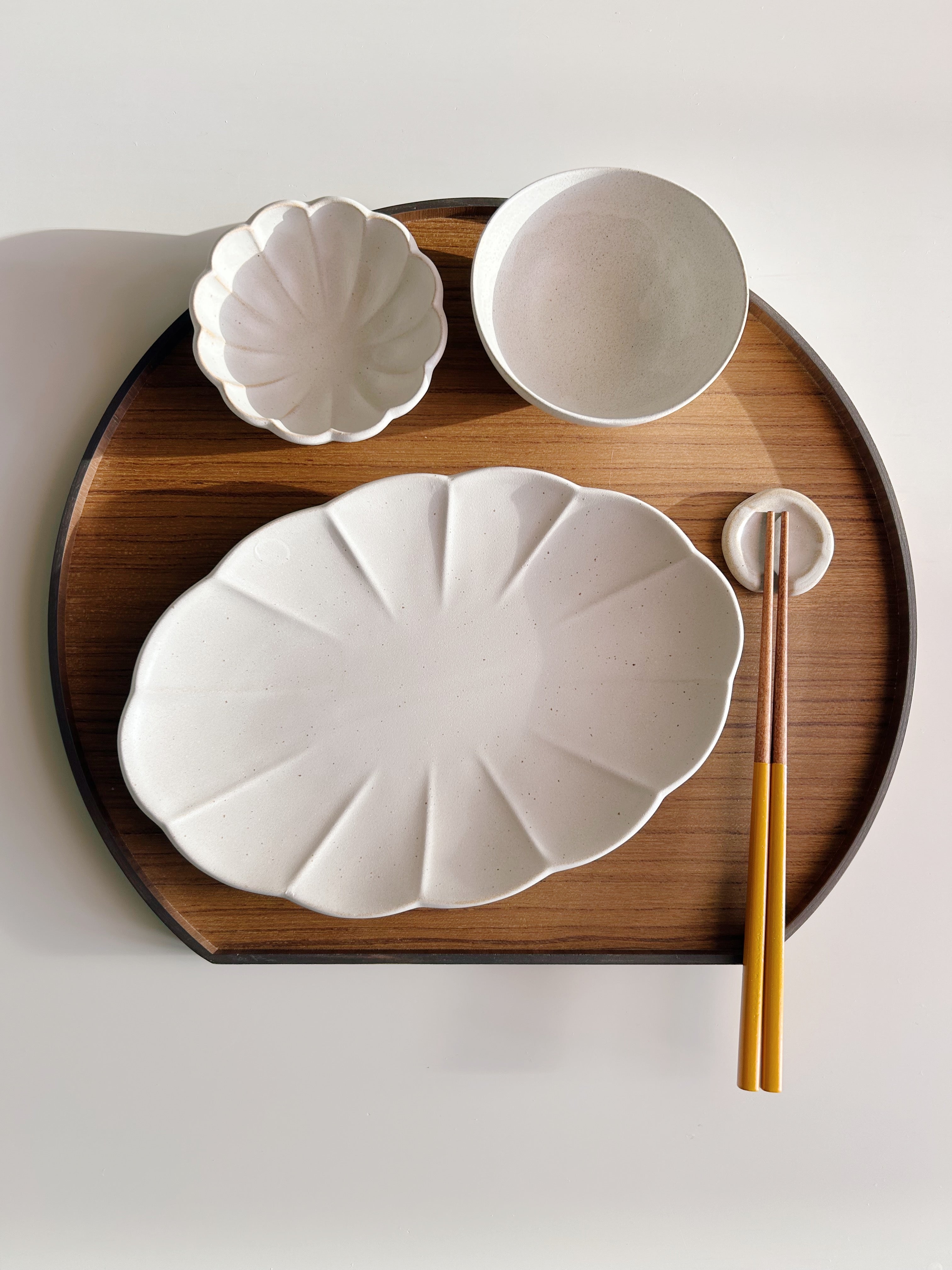 Shinoki Flower - Oval Plate