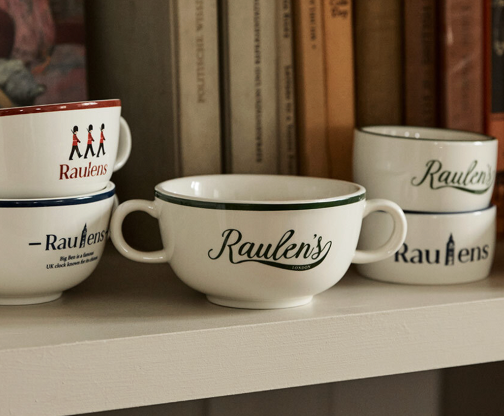 Raulens Green - Double Handled Soup Bowl