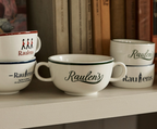 Raulens Green - Double Handled Soup Bowl