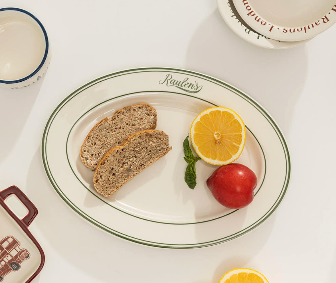 Raulens Green - Oval Plate