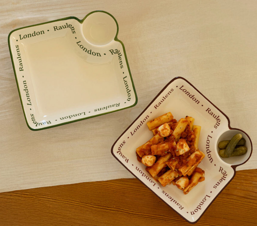 Raulens Green - Snack and Dip Plate (Set of 2)