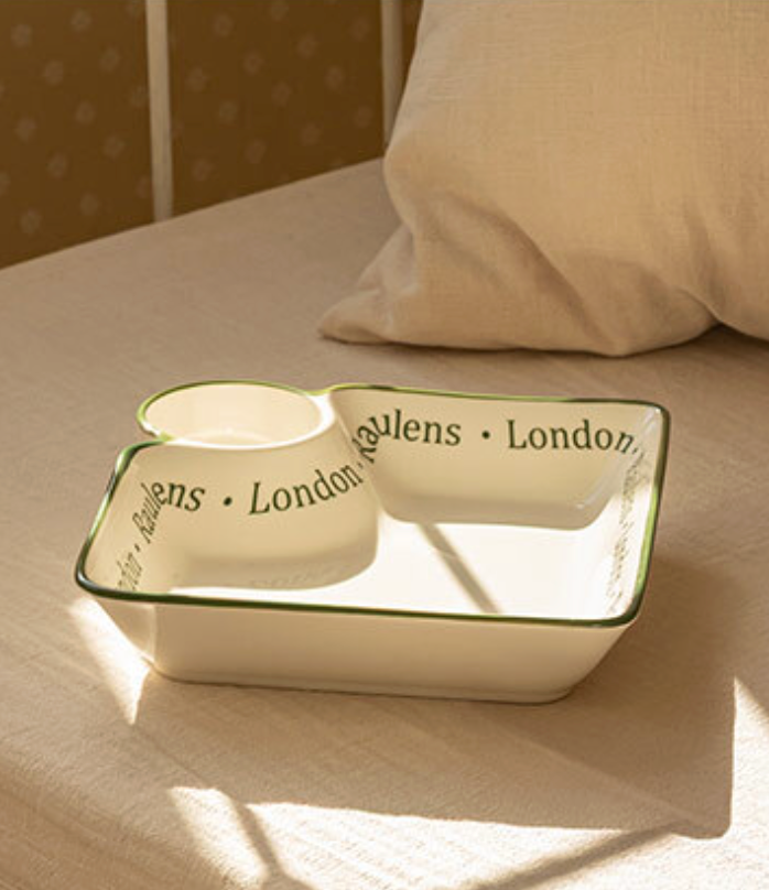 Raulens Green - Snack and Dip Plate (Set of 2)