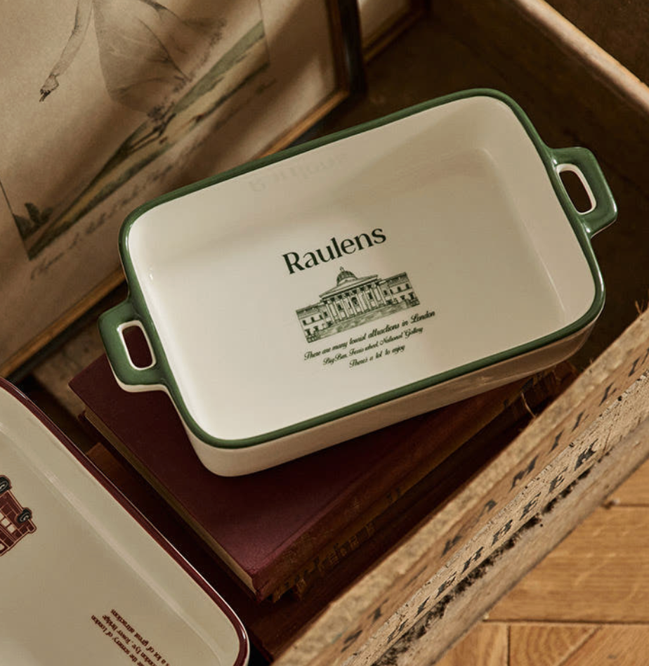 Raulens Green - Double-Handled Rectangular Baking Dish