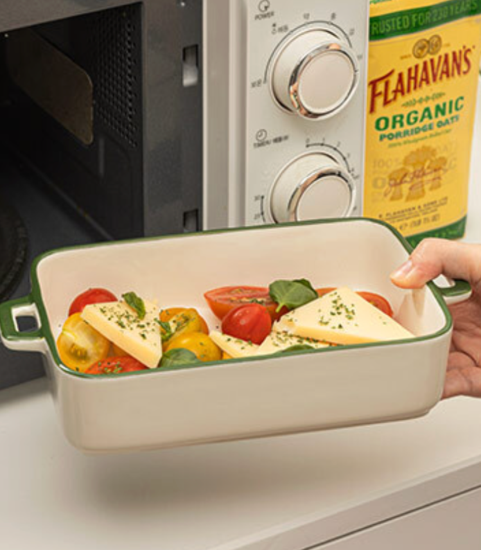 Raulens Green - Double-Handled Rectangular Baking Dish