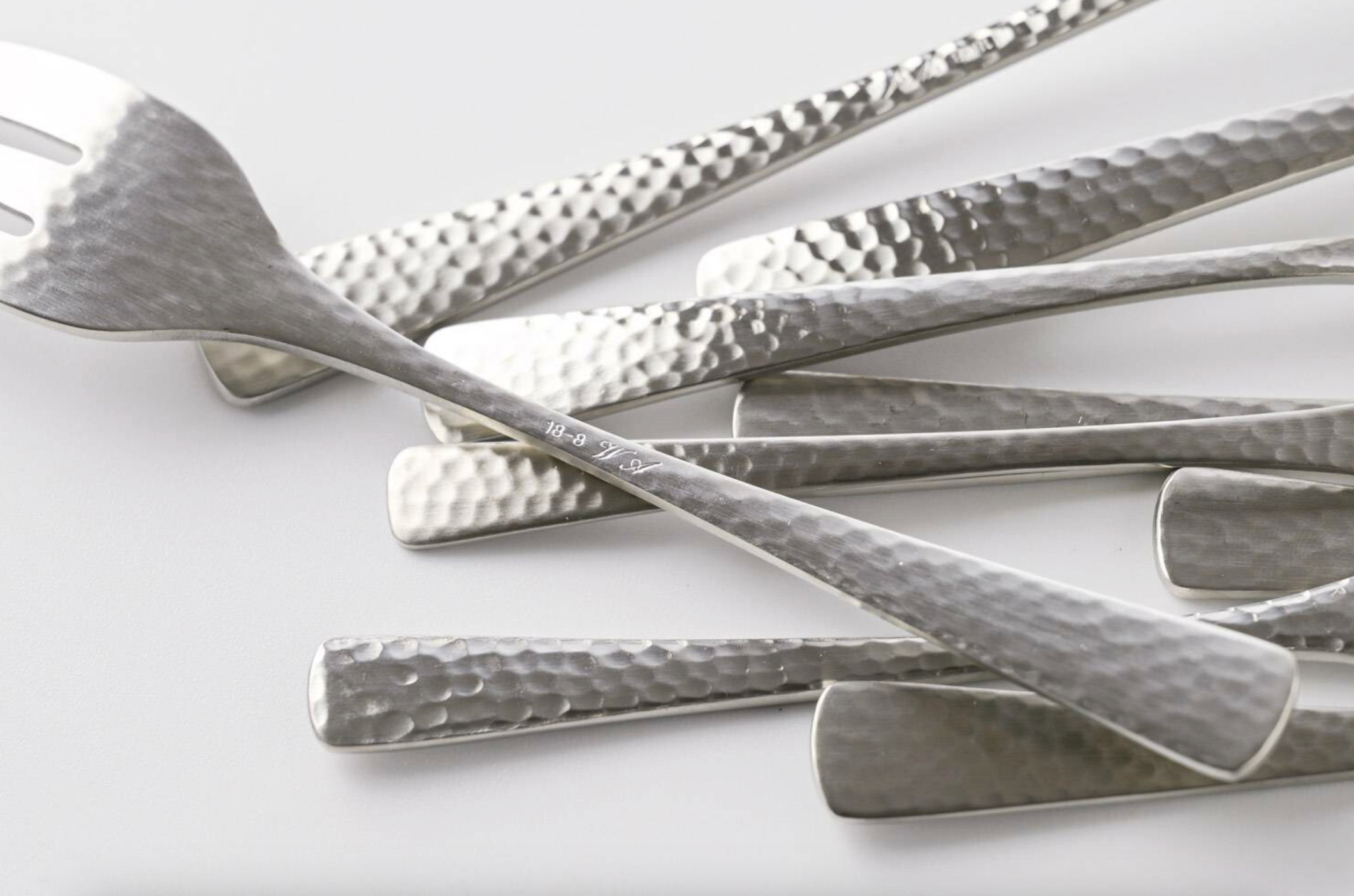 Hammered Dessert Cutlery Set (3 Piece Set)