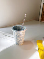 blue splashed marble cup