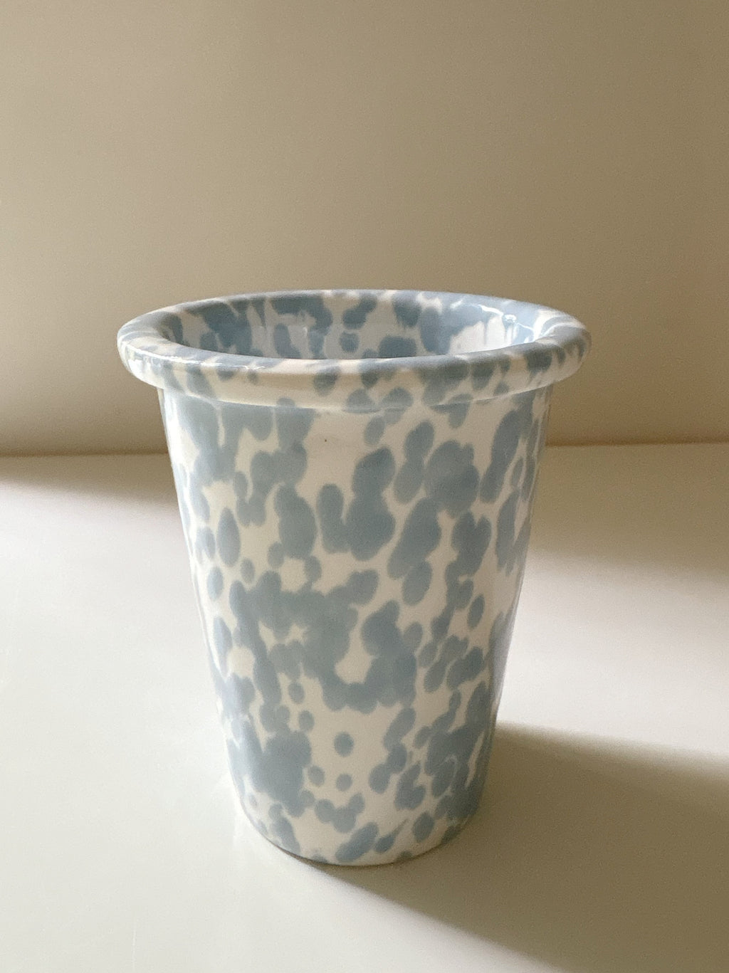 blue speckled tumbler