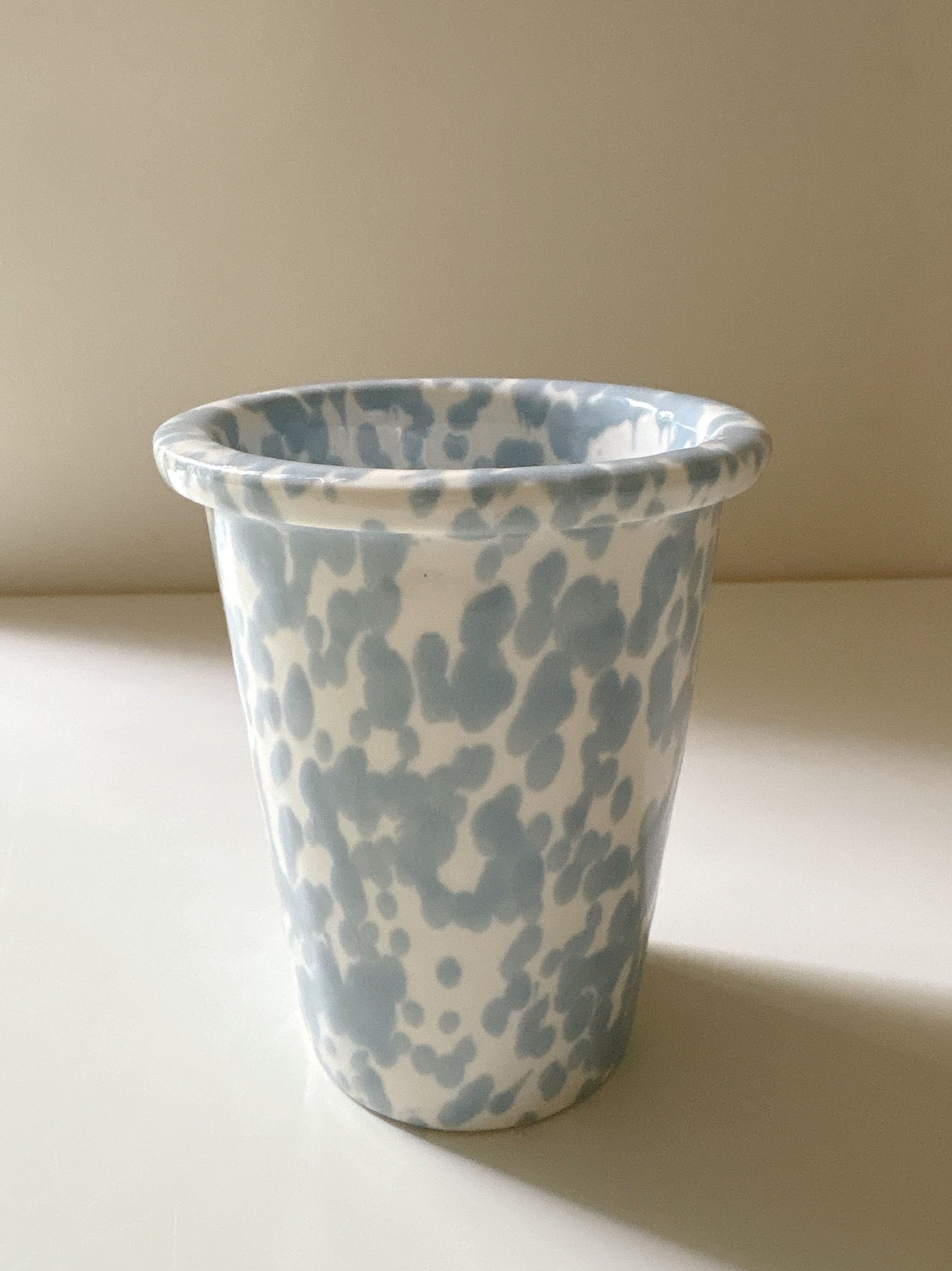 blue speckled tumbler